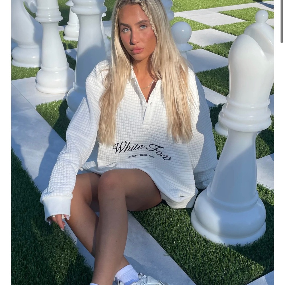 Sold - White Fox Boutique Long Way Home Sweater White